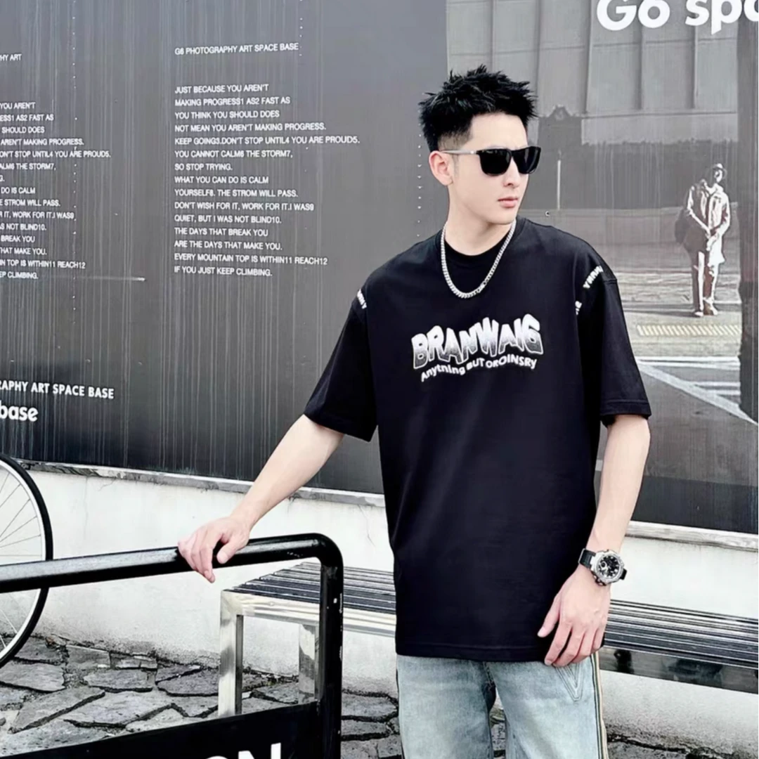 BX欧货2024潮牌夏季微阔短袖t恤（75009）