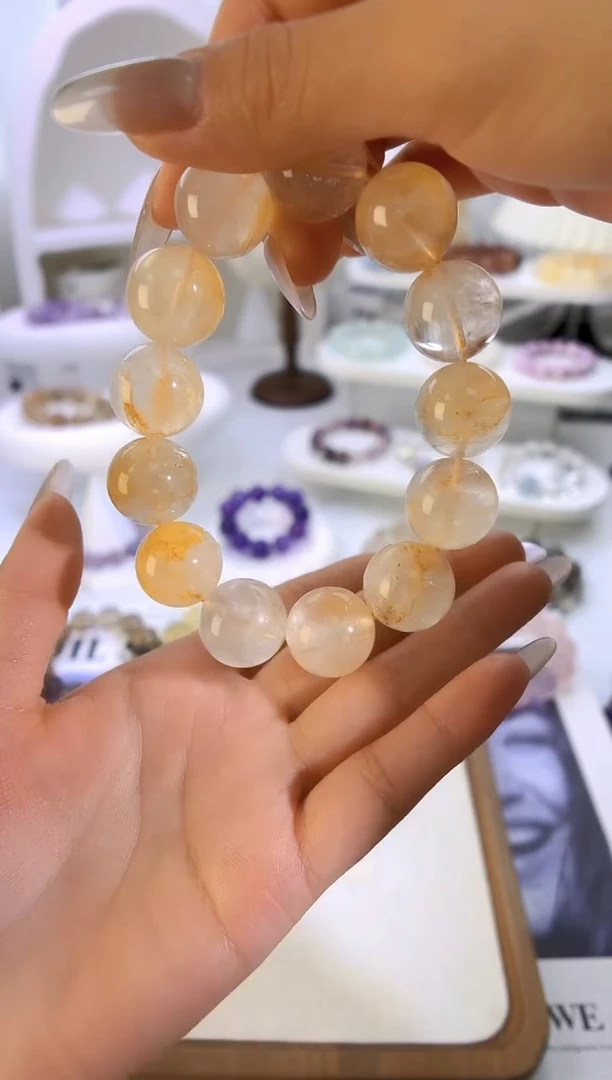 未镶嵌手串水晶黄胶花多样性发其一