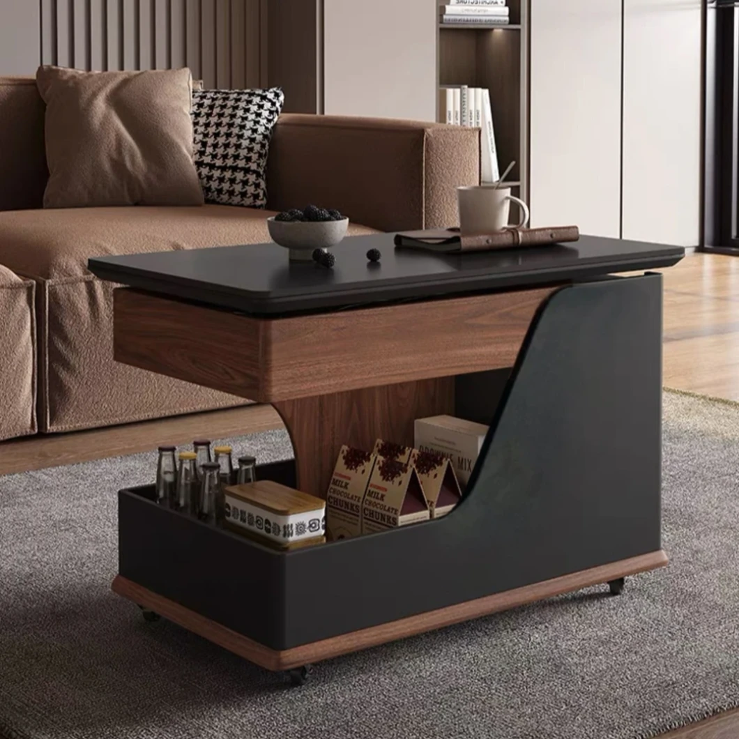 【移动巴士小餐车】可移动边几带轮可升降沙发边几实木茶几小户型