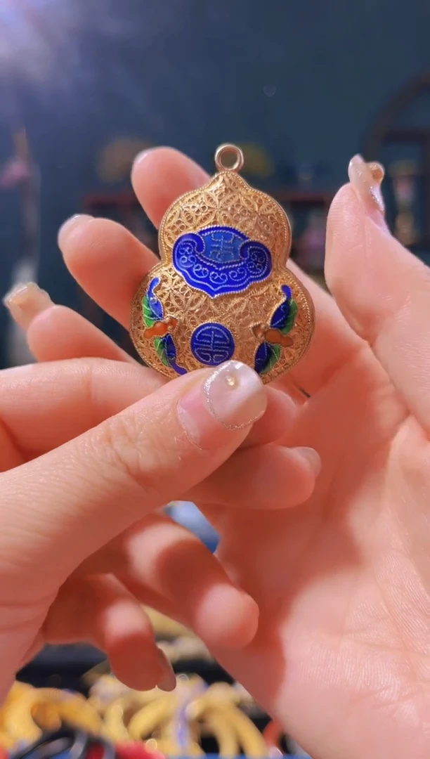 【闪购商品】非遗技艺 花丝镶嵌葫芦吊坠