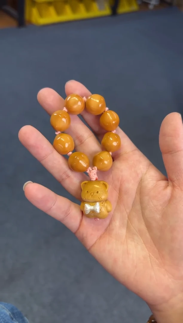 吊坠菩提根/象牙果猴头星星【小熊手捻】