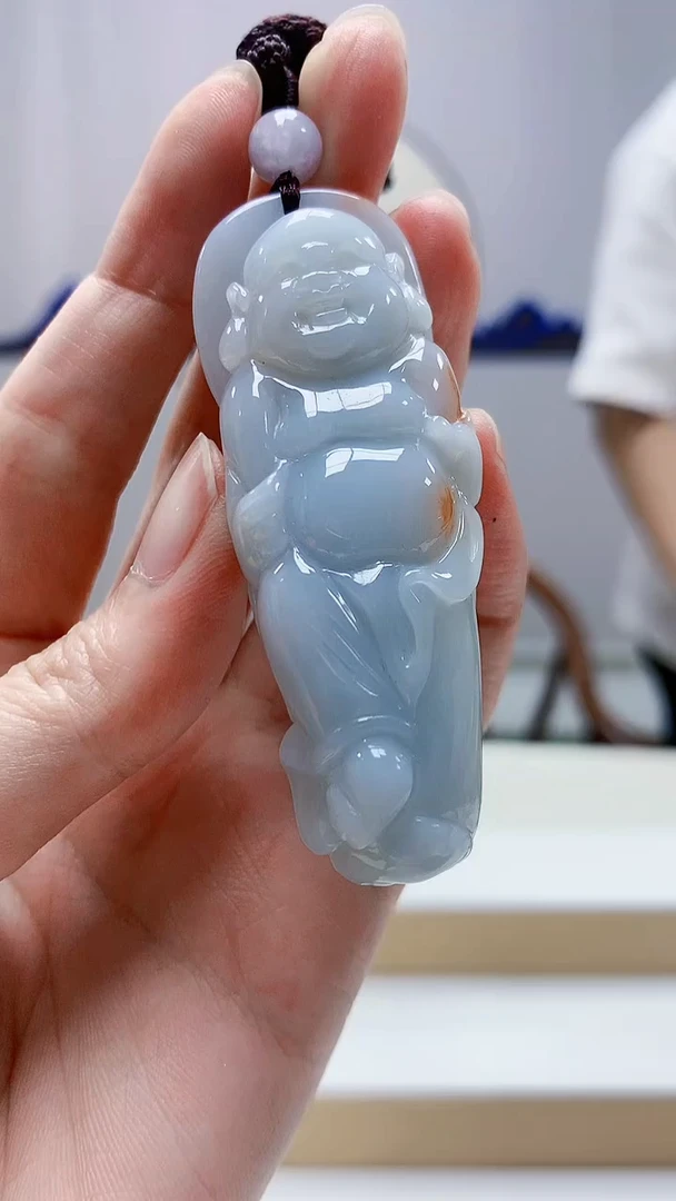 未镶嵌定制翡翠4917zm-毛货挂件佛公94