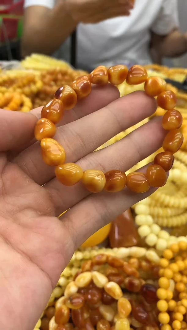 裸石蜜蜡未镶嵌手串