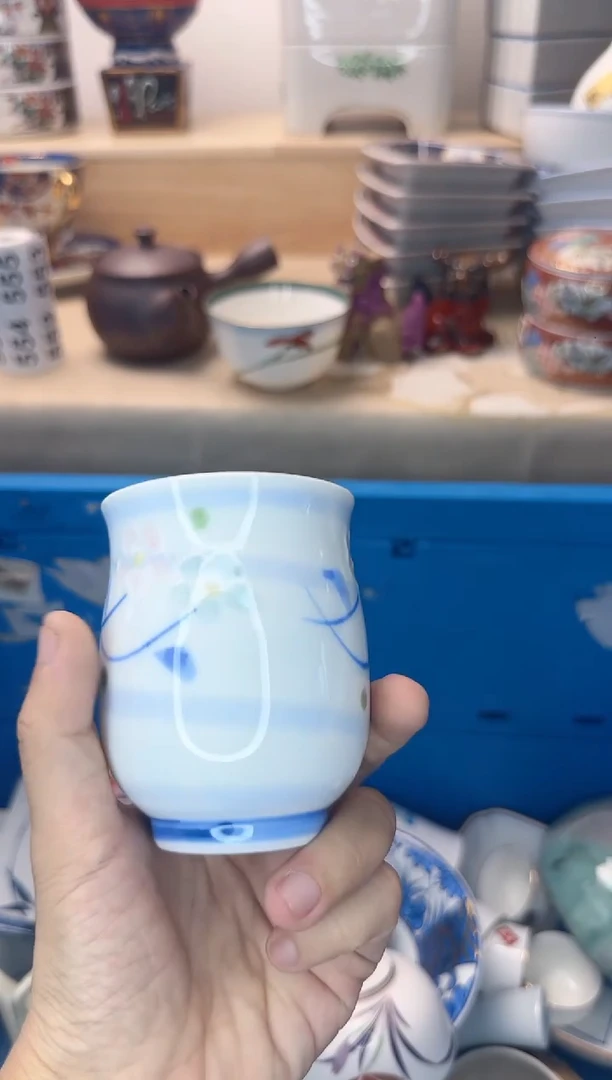 茶杯紫砂w*l524陶艺中古瓷器满18米包邮