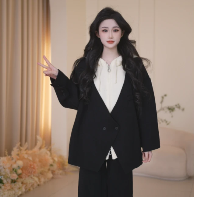 Basic House百家好秋冬休闲气质百搭气质时尚套装B1385B5UQ92