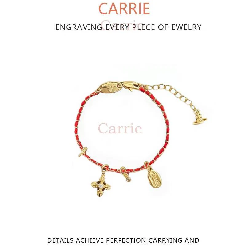 【Carrle轻奢】金刚杵纳福红绳时尚轻奢手链