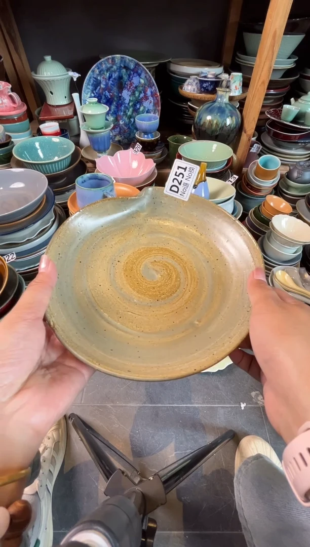 瓷片∮****∮D251  福利手工手刷异型盘