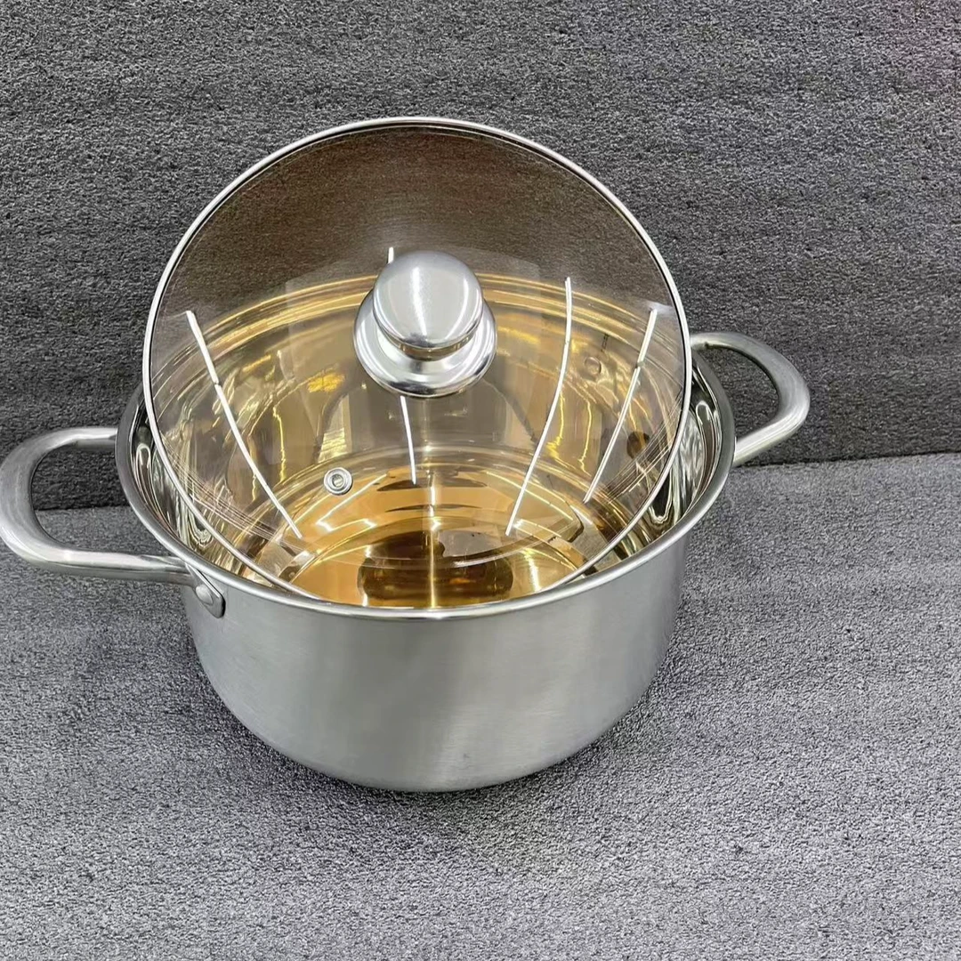 [防爆茶色盖]24CM不锈钢汤锅