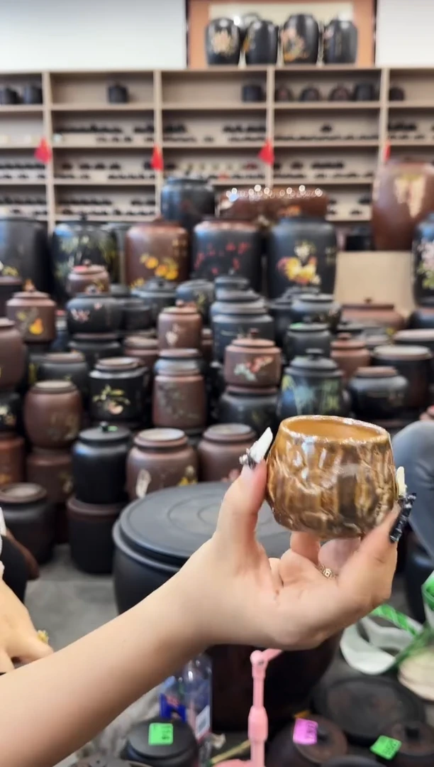 瑕疵 无礼盒  柴烧杯 309