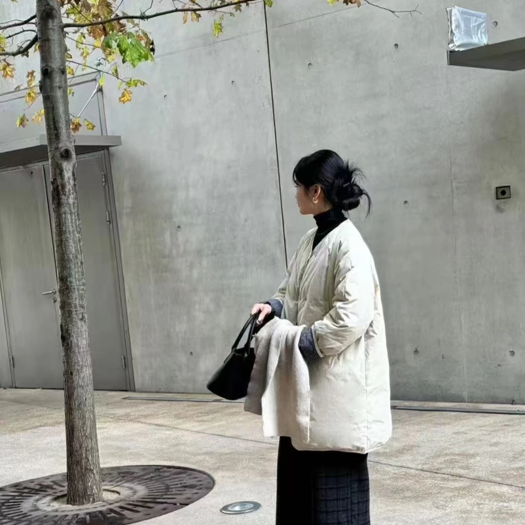 【 雨•美 推荐 】3098韩版时尚百搭无领棉服