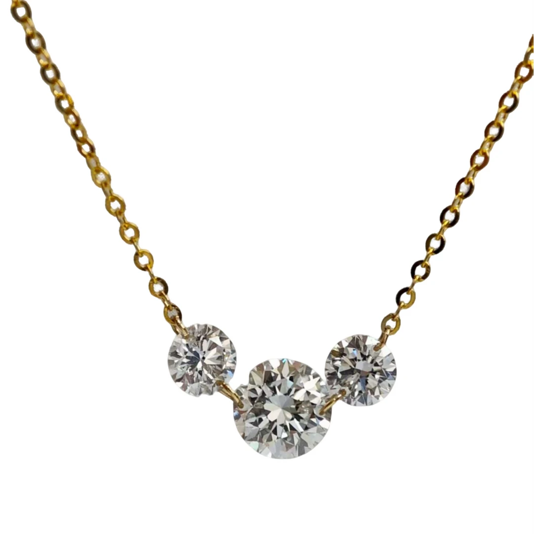 实验室培育钻石(D09)1.020克拉18K金培育钻石项链