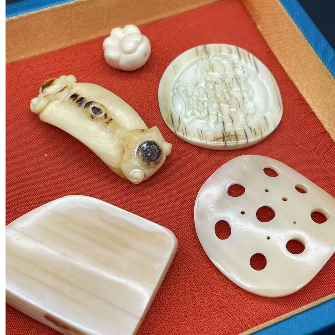 80079【特价瑕疵品】精品猛犸象牙五合一挂件