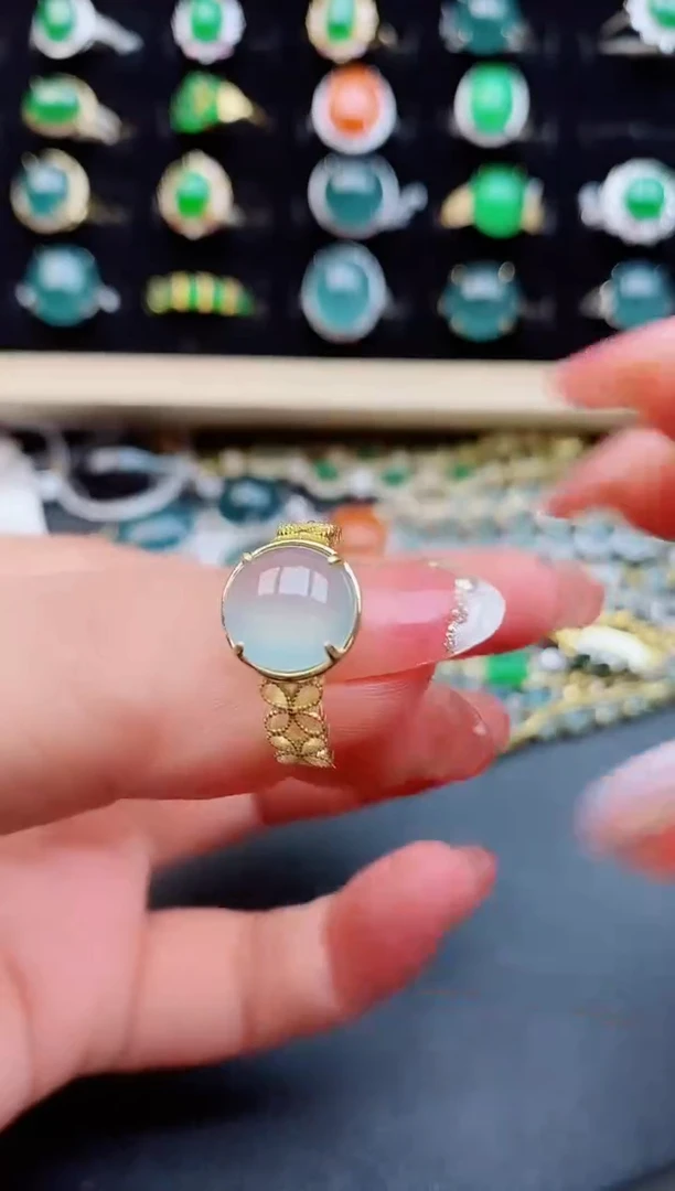 【闪购商品】翡翠戒指银S925镶嵌508505
