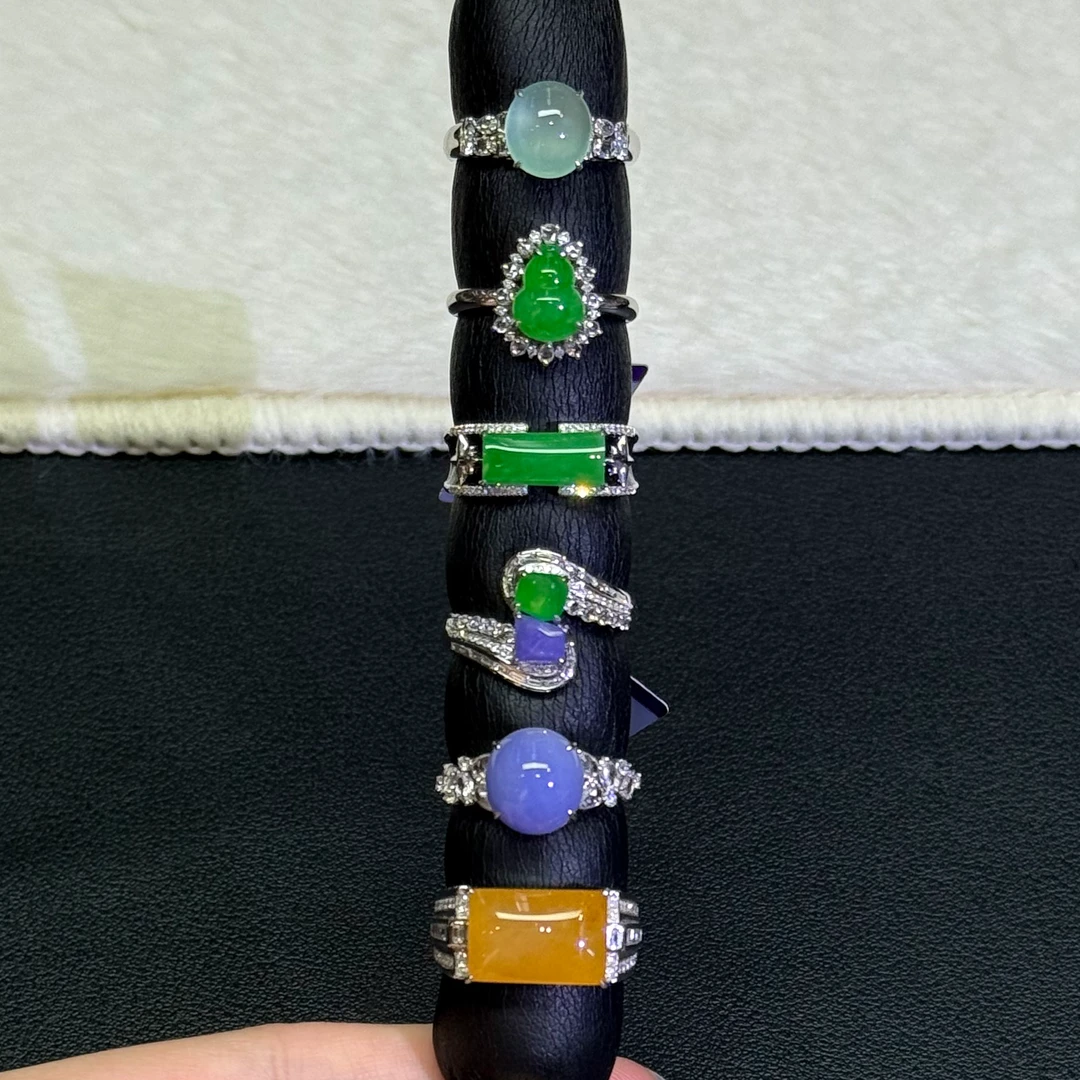 翡翠戒指1件-18K金-多样性发货只发一件-BB46-JM|CXQ21