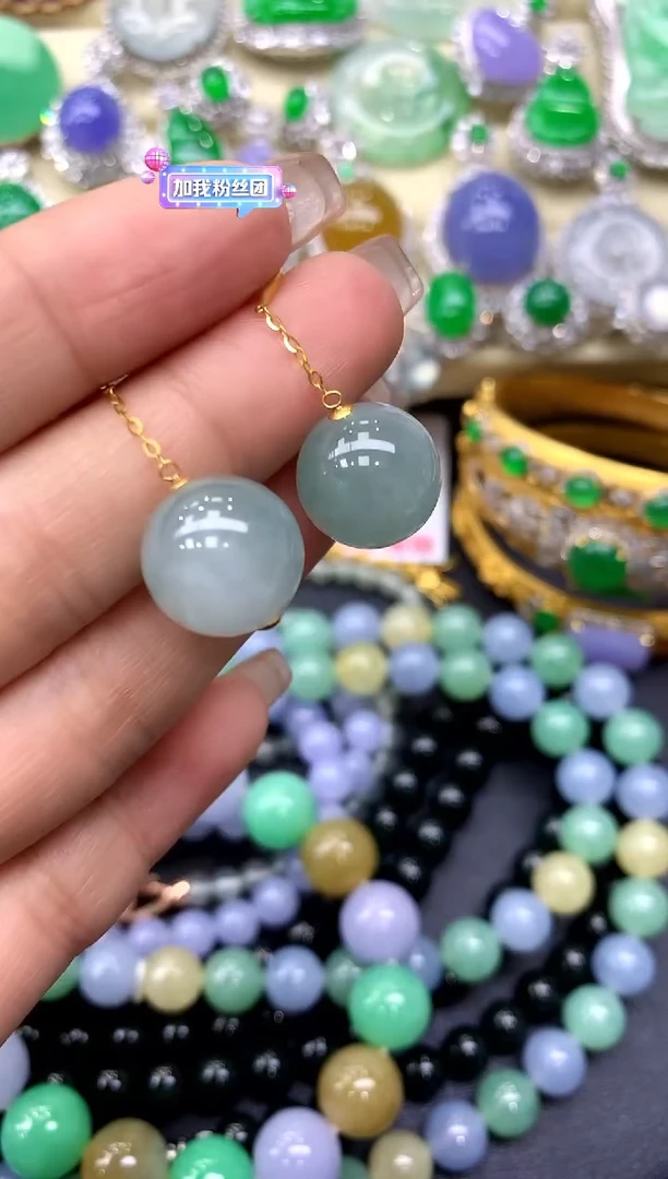 18K金镶嵌翡翠耳饰91-中国好珍宝