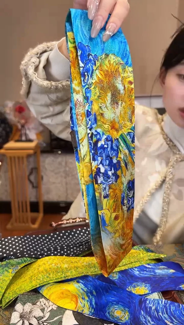 刺绣100桑蚕丝小窄条