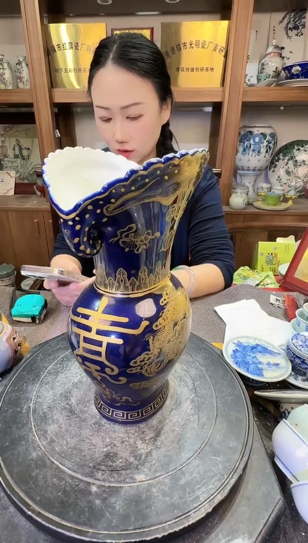 摆件A377景德镇制陶瓷一件