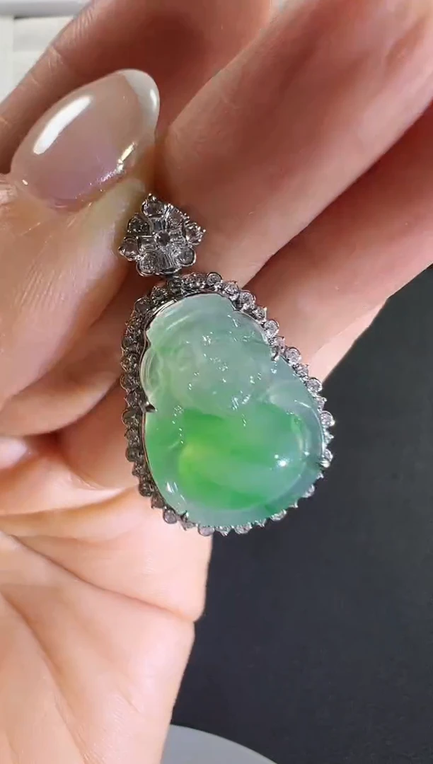 颈饰18K金镶嵌翡翠KXJW1223-018