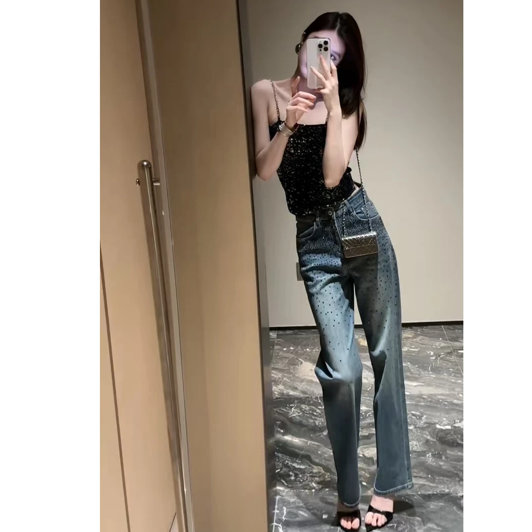 小香抹胸背心设计感小众吊带女2025夏季无袖辣妹上衣配牛仔裤套装