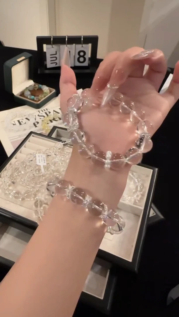 水晶手串合金白水晶x2063