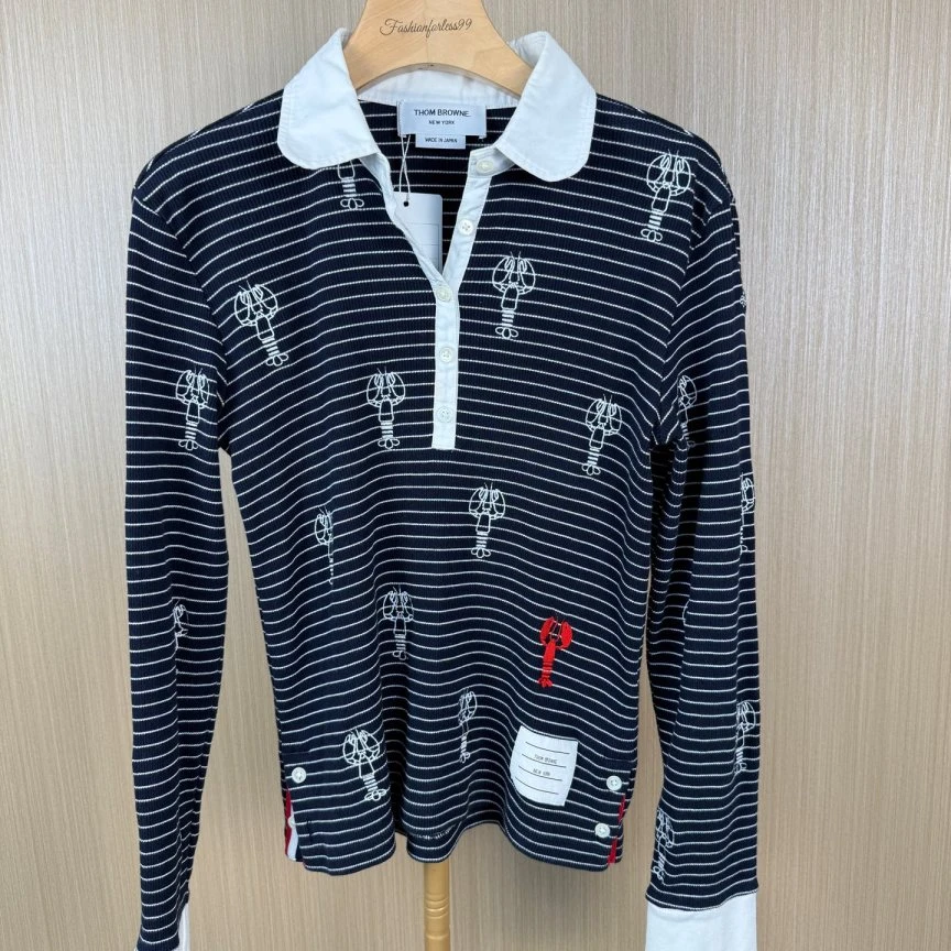 99新 THOMBROWNE 条纹刺绣长袖T恤 40 16045230