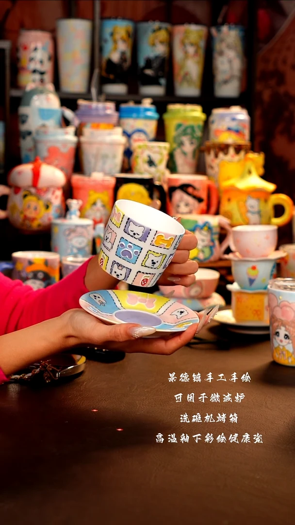 景德镇手工手绘杯杯