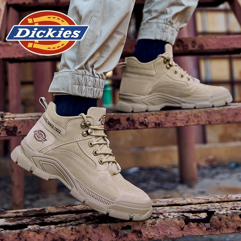 Dickies户外登山靴2025冬季保暖新款厚底休闲增高耐磨男鞋高帮马