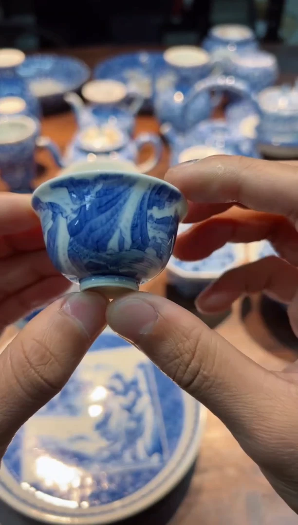 【闪购商品】知竹山房 康熙山水若深杯
