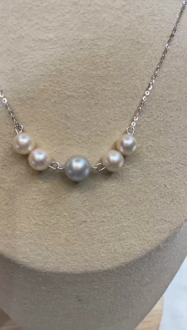 颈饰银S925镶嵌海水珍珠