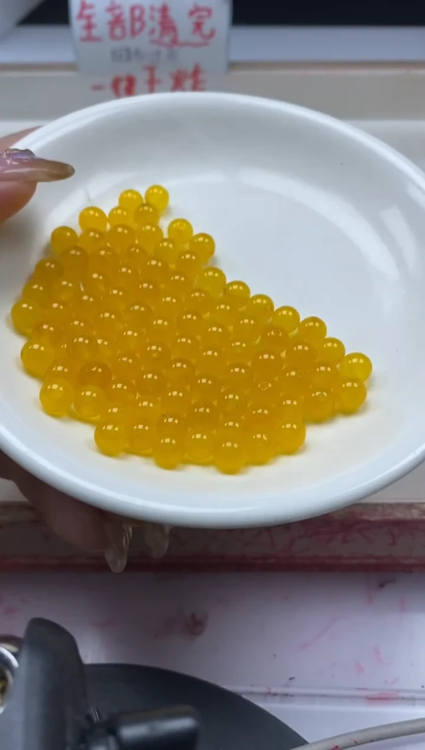 【闪购商品】玛瑙/玉髓颈饰未镶嵌w1294冰鸡油黄6mm*50颗