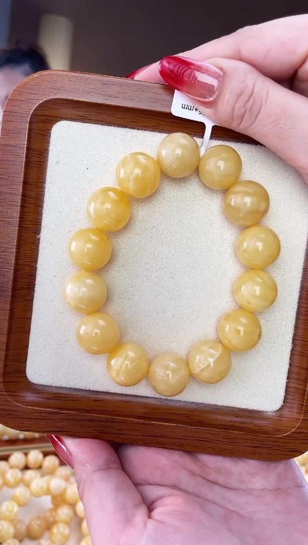 裸石蜜蜡未镶嵌手串