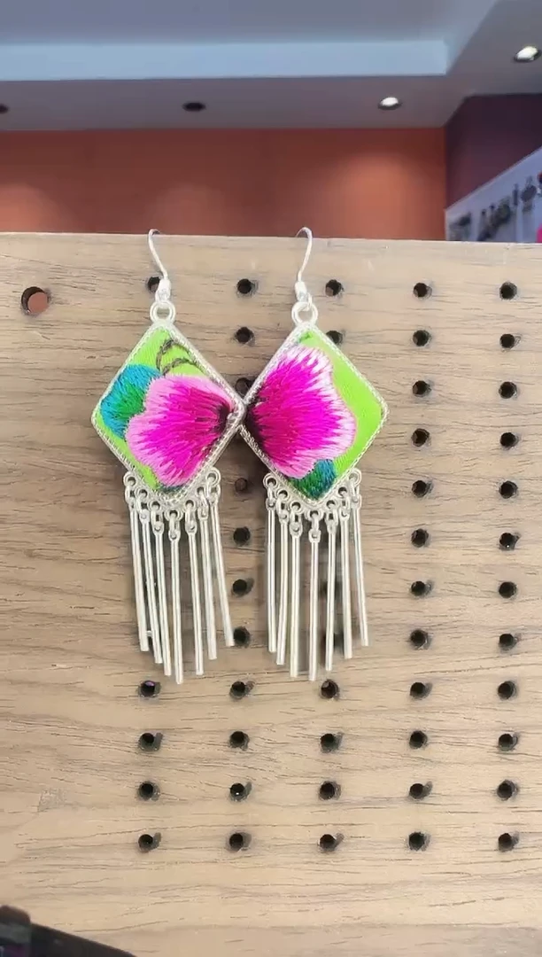 【闪购商品】织绣非遗刺绣耳环