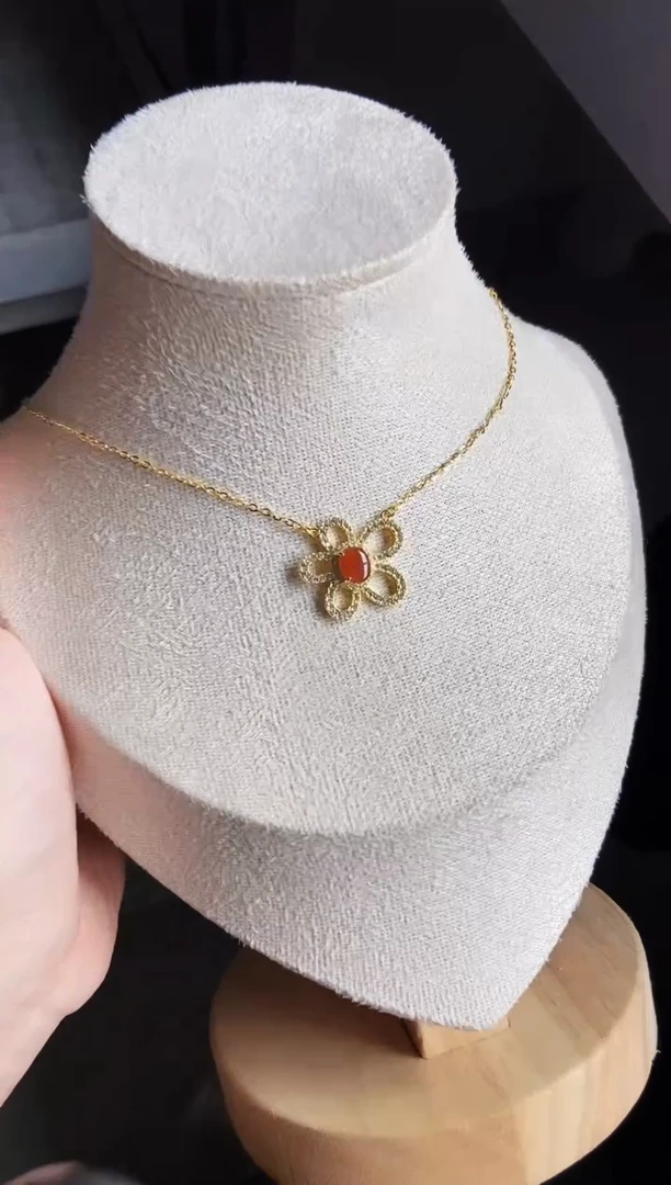 颈饰银S925镶嵌翡翠12