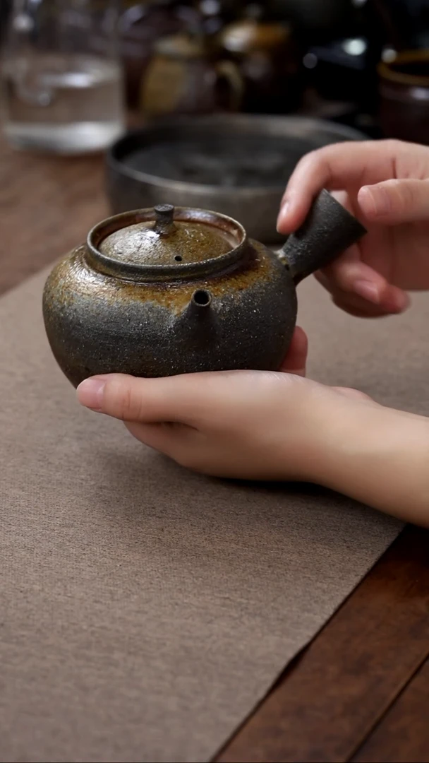 茶壶紫砂侧把煮水壶500CC