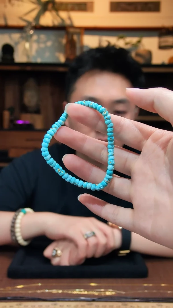 绿松石未镶嵌手串绿松石大肠手串QK5*