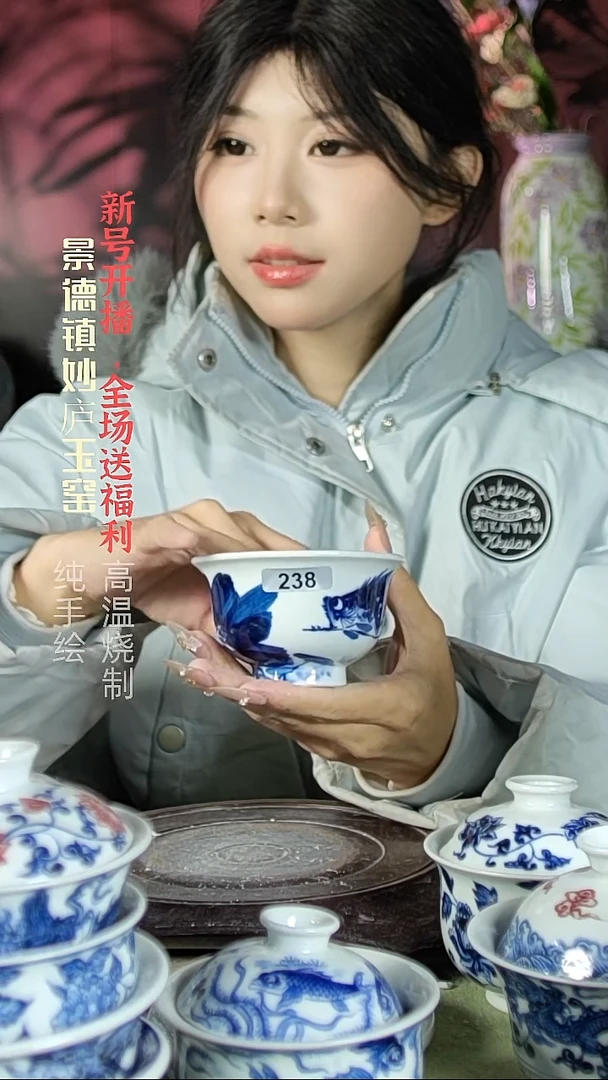 盘陶妙庐玉窑压手238微瑕