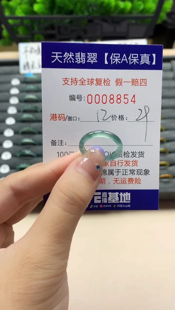 未镶嵌戒指翡翠天然  8854