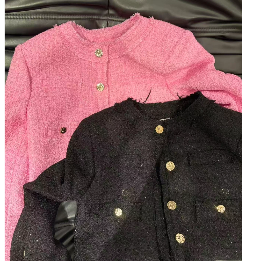 毛絮小香风外套（两个颜色）