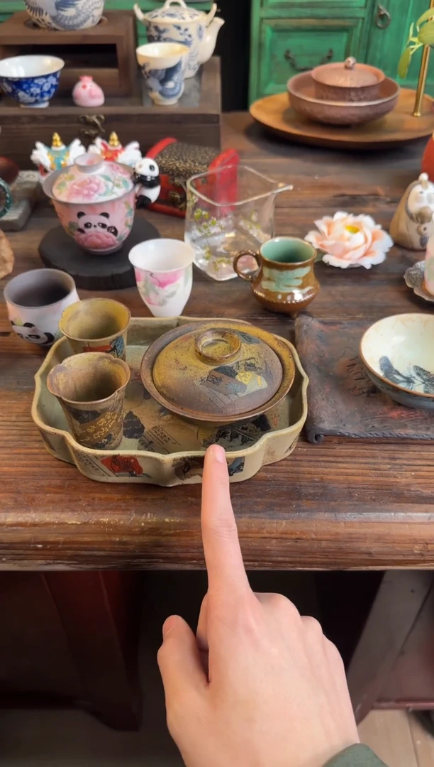 【闪购商品】洞尚造物残卷盖碗+2杯+壶承