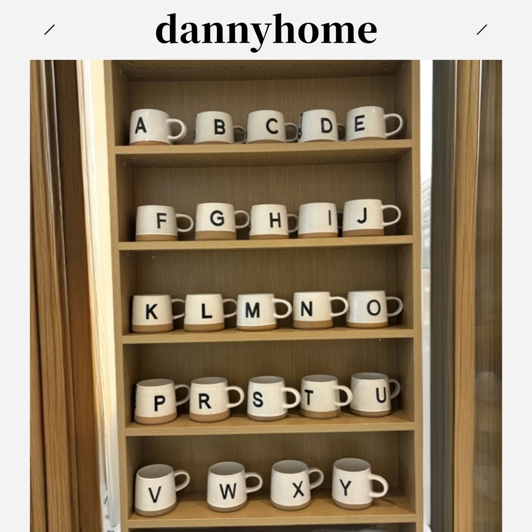 字母杯马克杯生日礼物大容量马克杯Ins风马克杯情侣水杯餐具杯