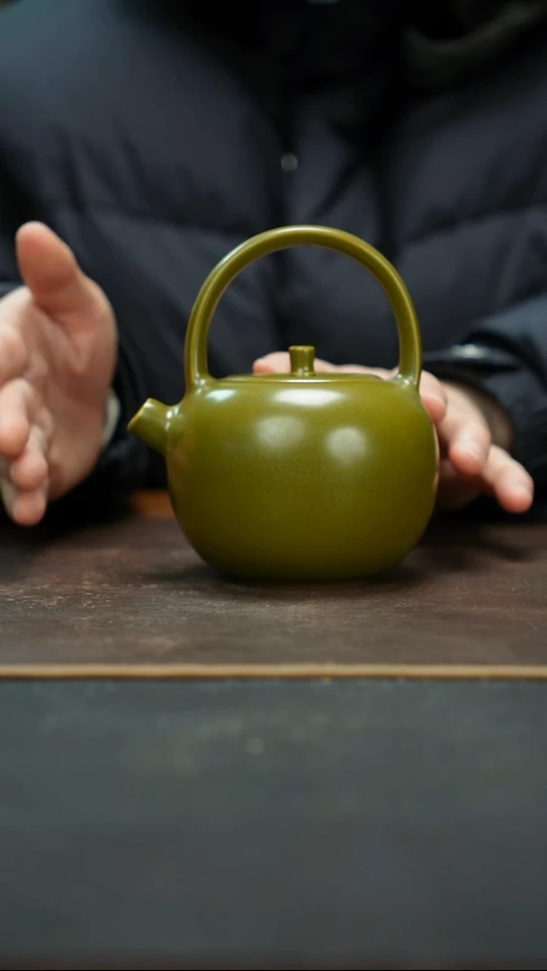 杯微瑕景德镇茶叶末提梁壶