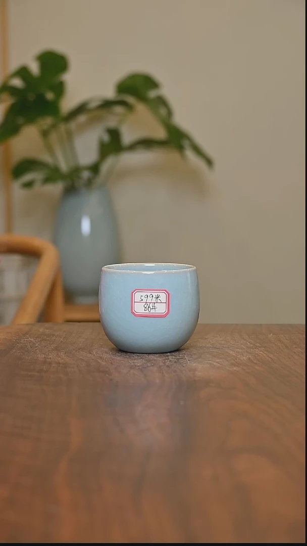 杯86# 天青釉 暖心杯 朱法喜作品 微瑕