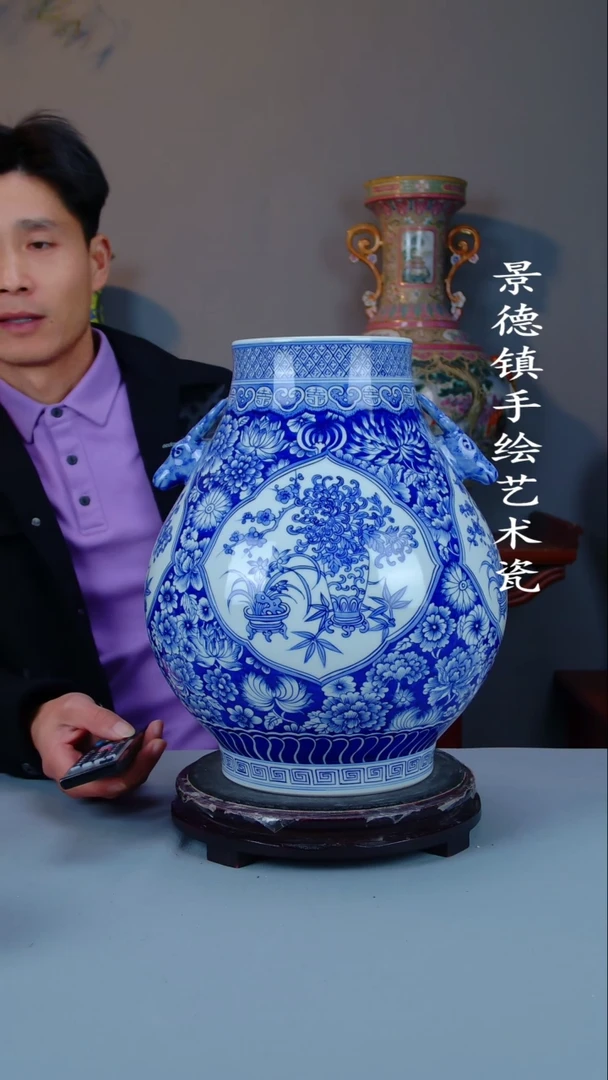 摆件陶瓷景德镇手工手绘陶瓷摆件61