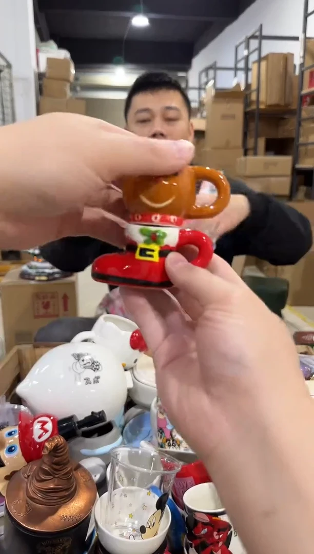 瓷片姜饼人小茶杯2件套