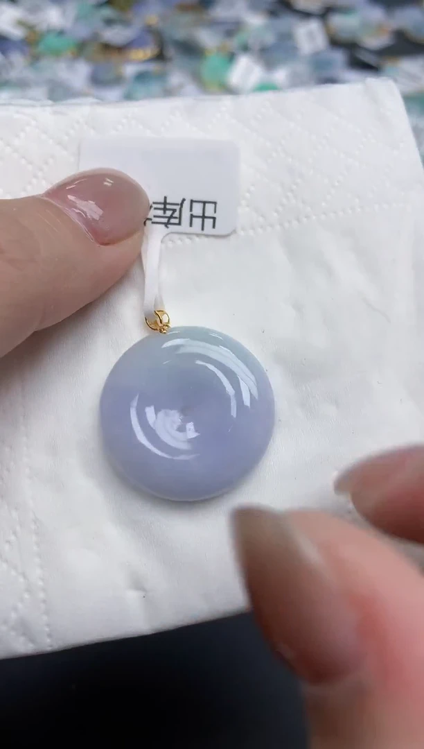 【闪购商品】翡翠颈饰18K金镶嵌天然缅甸翡翠A货