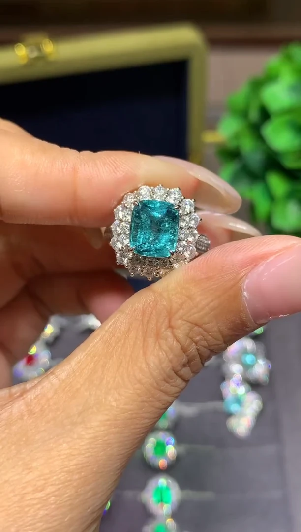 18K金镶嵌戒指碧玺3.15ct