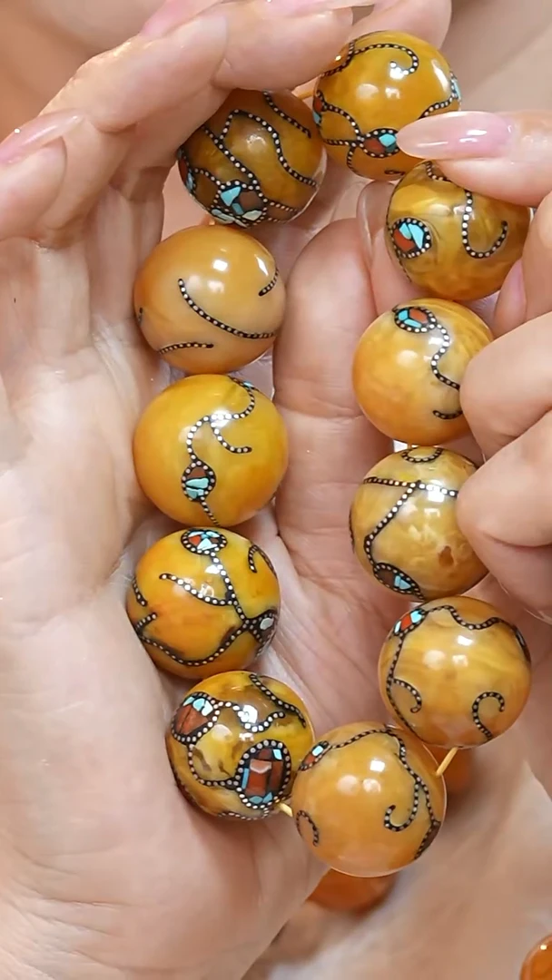 蜜蜡颈饰未镶嵌9658天然蜜蜡珠宝奇石云端妖孽全部保真