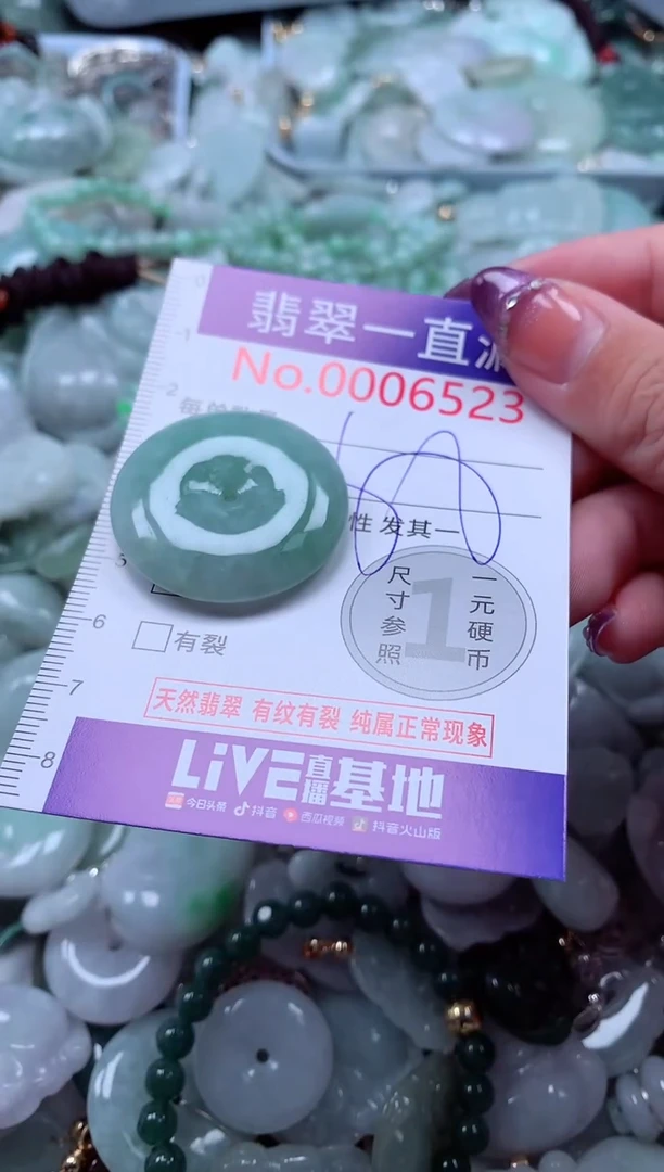 翡翠未镶嵌吊坠(不含链)6523