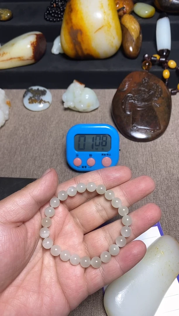 未镶嵌手串和田玉（糖玉）山**暖玉石闪购临时链接