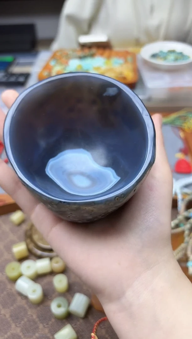 未镶嵌车挂玛瑙/玉髓玛瑙碗GW